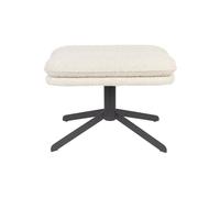 TYLER - Repose pieds en tissu bou lanc Blanc