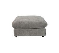 Repose-pied en tissu gris foncé, carré, multifonction - Zuiver, Sense - 92x92x47 cm