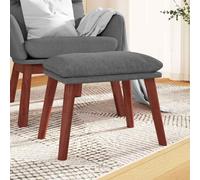 Repose-pied Gris Clair 45x29,5x35 cm Tissu Pouf Tabouret de Salon vidaXL