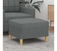 Repose-pied Gris Clair 60x50x41 cm Tissu Tabouret Pouf Meuble Salon vidaXL