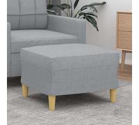 Repose-pied Gris Clair 60x50x41 cm Tissu Tabouret Pouf Meuble Salon vidaXL
