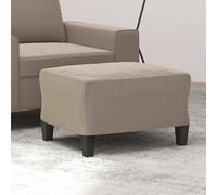 Repose-pied Gris Clair 60x50x41cm Tissu Microfibre Tabouret Pouf Meuble vidaXL