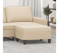 Repose-pied Gris Clair 60x50x41cm Tissu Microfibre Tabouret Pouf Meuble vidaXL