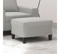 vidaXL Pouf repose-pied 349342 – Tissu microfibre Gris clair 60x50x41 cm