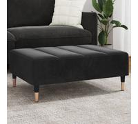 Vidaxl Repose-Pied Noir 77x55x31 Cm Velours Noir