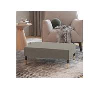 Repose-pied Tabouret de Canapé Siège de Salon Pouf de Salle de Séjour Maison Chambre à Coucher Intérieur Gris Clair 78x56x32 cm Velours