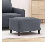 Repose-pied Gris Foncé 60x50x41 cm Velours Tabouret Pouf Meuble Salon vidaXL