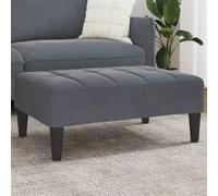 Repose pied gris foncé 77x55x31 cm velours Gris foncé G