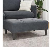 Vidaxl Repose-Pied Gris Foncé 77x55x31 Cm Velours Gris