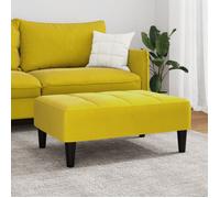 Repose pied jaune 77x55x31 cm velours