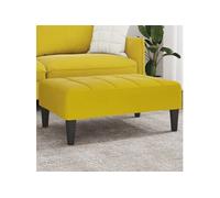 Repose pied jaune 77x55x31 cm velours