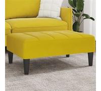 Repose pied jaune 77x55x31 cm velours
