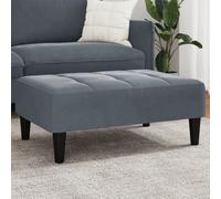 vidaXL Repose-pied Velours 77x55x31 cm Gris foncé