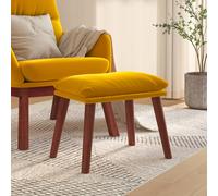 Repose-pied Jaune Moutarde 45x29,5x35 cm Velours Pouf Tabouret de Salon vidaXL