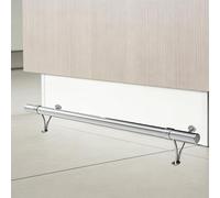 Repose Pied Kit de Barre Repose-Pieds Dorée pour Bar, avec Fixations sous Comptoir Poteau de Support Linéaire pour Barre Repose-Pieds Mural Moderne(6.4ft/195cm)