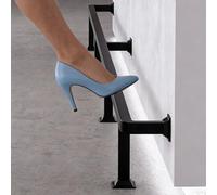 Repose Pied Kit de Fixation pour Repose-Pieds en Acier Inoxydable avec Support et Vis, Barres de Marche Carrées Noires, Longueurs Disponibles : 100 140 122 180 183 244 274 305 366 cm(10.2ft/311cm)