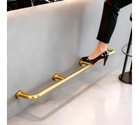 Repose pied Kit De Repose-pieds Pour Bar Commercial - Supports De Repose-pieds Muraux Robustes En Acier Inoxydable Et Tube Rond 9 8 7 6 5 4 3 2 1 M(Gold,L 13ft/396cm)