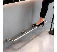 Repose pied Kit De Repose-pieds Pour Bar Commercial - Supports De Repose-pieds Muraux Robustes En Acier Inoxydable Et Tube Rond 9 8 7 6 5 4 3 2 1 M(Silver,L 9ft/274cm)