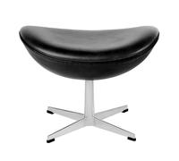 Repose-pied L'Oeuf/Egg™ cuir satin polished aluminium base