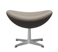 Repose-pied L'Oeuf/Egg™ cuir satin polished aluminium base