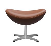 Repose-pied L'Oeuf/Egg™ cuir satin polished aluminium base