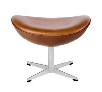 Repose-pied L'Oeuf/Egg™ cuir satin polished aluminium base