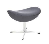 Repose-pied L'Oeuf/Egg™ étoffe satin polished aluminium base