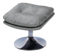 Amadeus Repose-pied Magnum – gris clair, chrome, tissu