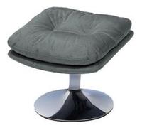Amadeus Repose-pied Magnum – Gris foncé chromé – Tissu Gris G