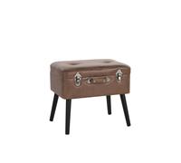 Repose-Pied Mallard Marron Doré Cuir Pu Marron