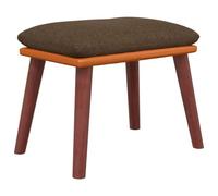 Repose-pied Marron 45x29,5x35 cm Tissu et similicuir