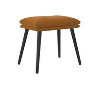 vidaXL Repose-pied en velours Marron 45 x 29,5 x 35 cm
