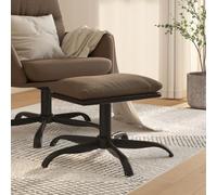 Repose-Pied Marron 60x60x36 cm Tissu et Similicuir,Tabouret de ReposePieds Confortable et Moderne en Tissu et Simili Cuir Chambre à Coucher