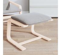 Repose-pied Marron foncé 51x41x40 cm Tissu tabouret pouf ottoman vidaXL