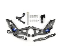 Repose Pied Moto pour YZF-R6 2017 2018 2019 2020 2021 2022 2023 2024 Pédale De Montée Arrière Réglable Levier Vitesse Kit Frein(Blue 1)