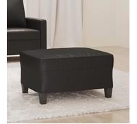 vidaXL Repose-pied pouf tabouret de canapé Similicuir Noir 70x55x41 cm