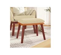 vidaXL Repose-pied Pouf de Salon Tabouret de Canapé Meuble de Salle de Séjour Tabouret de Salon Crème 45x29,5x35 cm Tissu et Similicuir