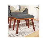 vidaXL Repose-pied Pouf de Salon Tabouret de Canapé Meuble de Salle de Séjour Tabouret de Salon Gris Clair 45x29,5x35 cm Tissu et Similicuir 341479 Gris clair G