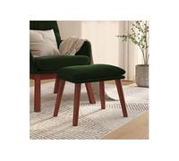 Repose-pied Pouf de Salon Tabouret de Canapé Meuble de Salle de Séjour Tabouret de Salon Intérieur Vert Foncé 45x29,5x35 cm Velours 341470