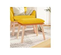 Vidaxl Repose-Pied Jaune Moutarde 45x29,5x39 Cm Tissu Et Similicuir Multicolore