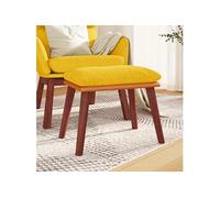 Repose-pied Pouf de Salon Tabouret de Canapé Meuble de Salle de Séjour Tabouret de Salon Jaune Moutarde 45x29,5x35 cm Tissu et Similicuir