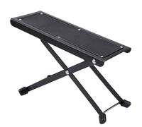 Repose-pied pour Guitare, Pédale avec Caoutchouc Antidérapant Pad Réglable Facilement sur 6 Hauteurs, Pliable Métal Accessoires de Musique pour Guitaristes Classiques Électrique