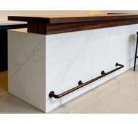 Repose pied Rail De Repose-pieds Pour Bar Commercial 350 300 250 200 150 100 CM, Support Mural De Rampe De Pied De Taverne Pour Sous-sol/Îlot De Cuisine/Patio(Antique bronze,L 290cm/9.5ft)