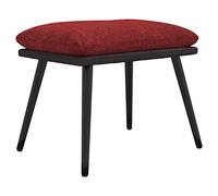 Repose pied Rouge bordeaux 45x29,5x35 cm Tissu et similicuir
