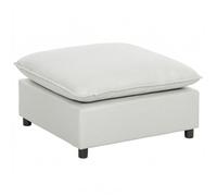 Repose pied salon - HOMCOM - carré - ottoman avec pieds en plastique - pour chambre à coucher, entrée - 75x75x40 cm - gris