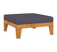 Repose-Pied Sectionnel Avec Coussin Gris Foncé Bois D'acacia Yue Gris