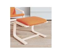vidaXL Repose-pied, Tabouret avec Coussin, Siège avec Cadre en Bois, Meuble de Salon Salle de Séjour Bureau Intérieur, Moderne, Foncé Tissu