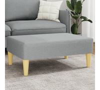 vidaXL Repose-pied - Gris clair - 77x55x31 cm - Tissu durable - Design contemporain