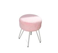 Repose Pied Tabouret de Maison, Tabouret Chambre à Coucher, Coiffeuse Rond rembourré, Chaise décorative for Loisirs(Pink)