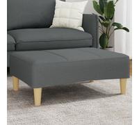 vidaXL Repose-pied gris foncé 77x55x31 cm tissu Gris
